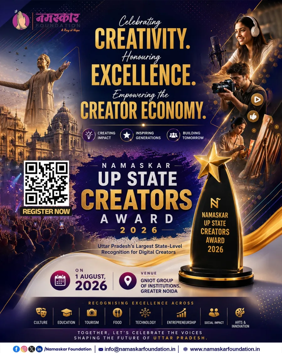 Namaskar UP State Creators Award 2026 — official poster